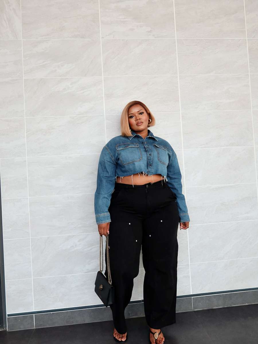 CROP TOP DENIM SHIRT