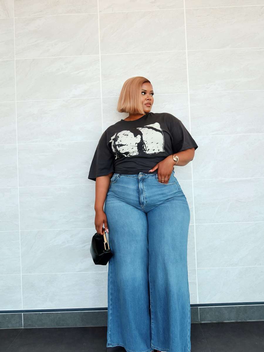 LADIES WIDE LEG JEANS