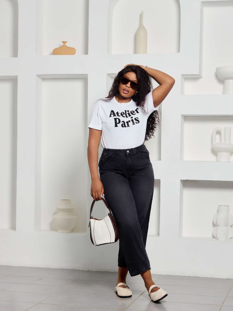 LADIES MOM-FIT DENIM