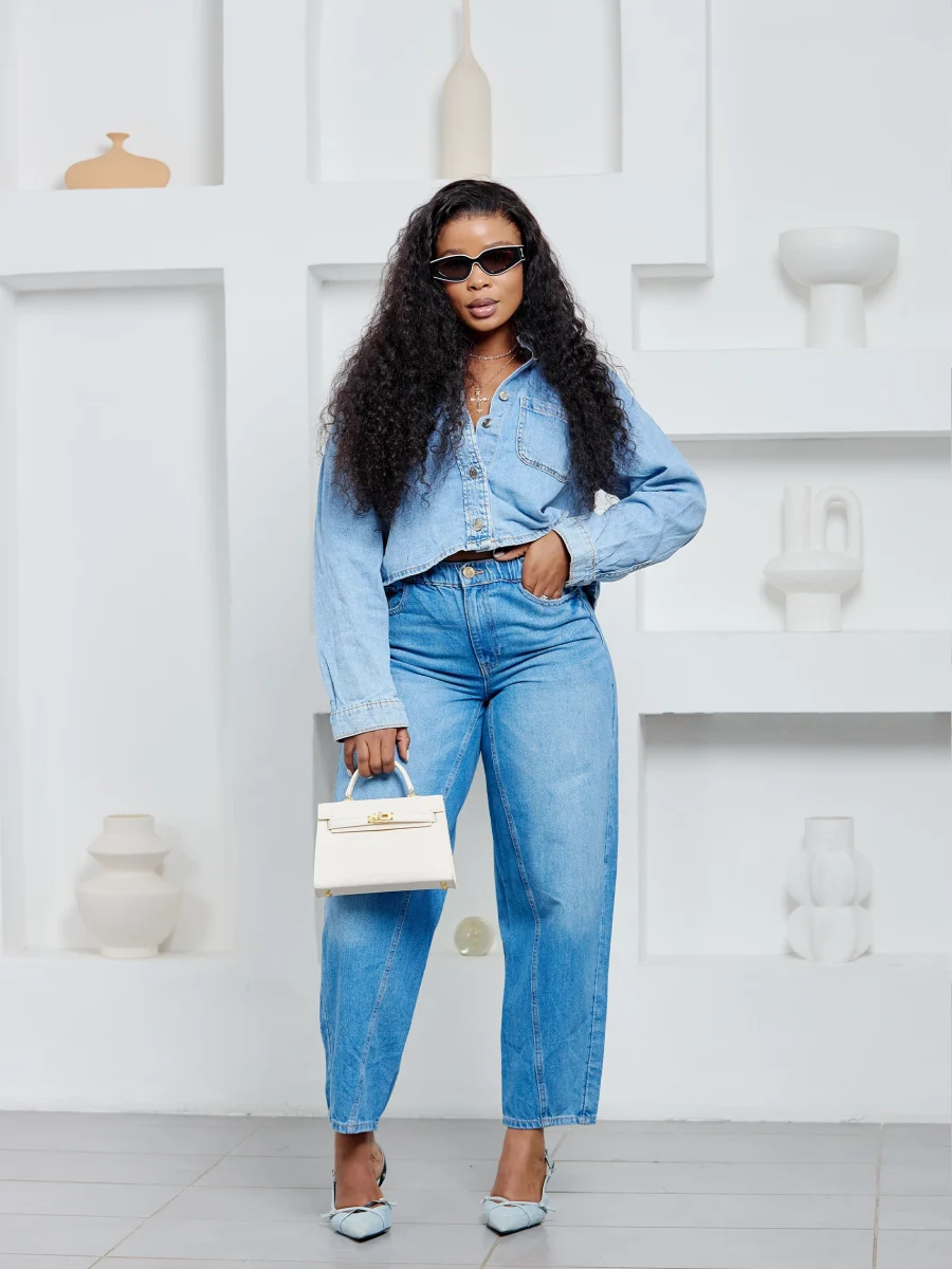H&M BARREL JEANS