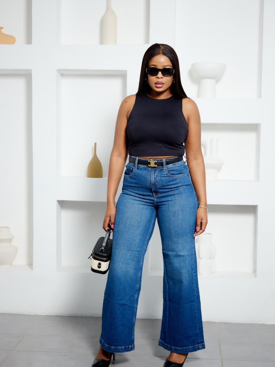 SAPPHIRE WIDE-LEG JEANS
